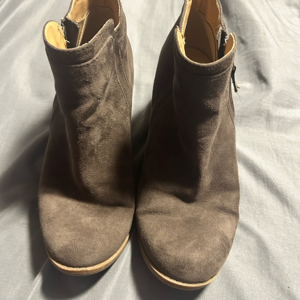 Time and Tru Brown Suede Ankle Boots